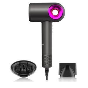 High-Speed Ionic Hair Dryer 504M Ions Low Noise Diffuser & Nozzle